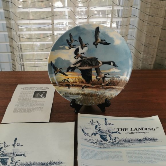 Donald Pentz The Landing Vintage Dominion China Decorative Plate 8.5" - Picture 1 of 10